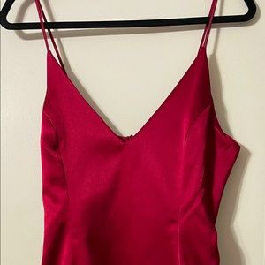 Burgundy Mini pouf dress
